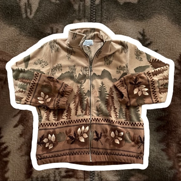 Vintage Sweaters - nature fleece sweater